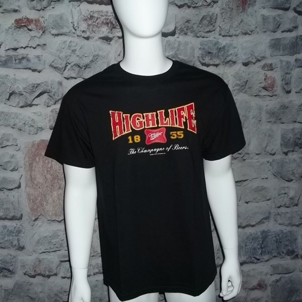 Miller 1855 High Life Mens'  T Shirt-L,NWOT